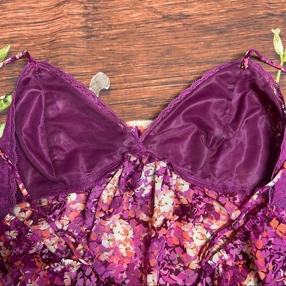 AMBRIELLE - Babydoll Slip Dress Purple Hydrangea Large - Picture 3 of 7
